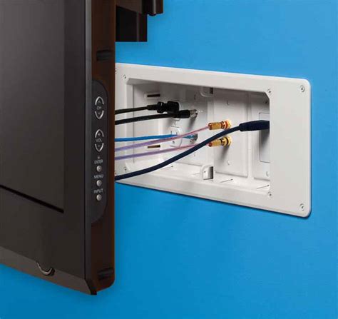 recessed electrical box for flat screen tv|arlington tv box recessed outlet.